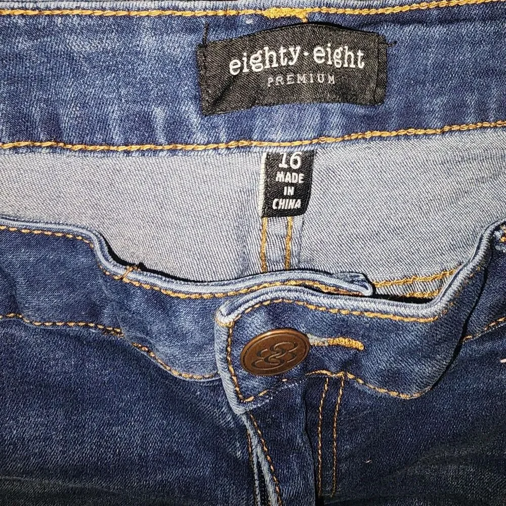 Eight-eight-eight Women's Blue and Navy Shorts